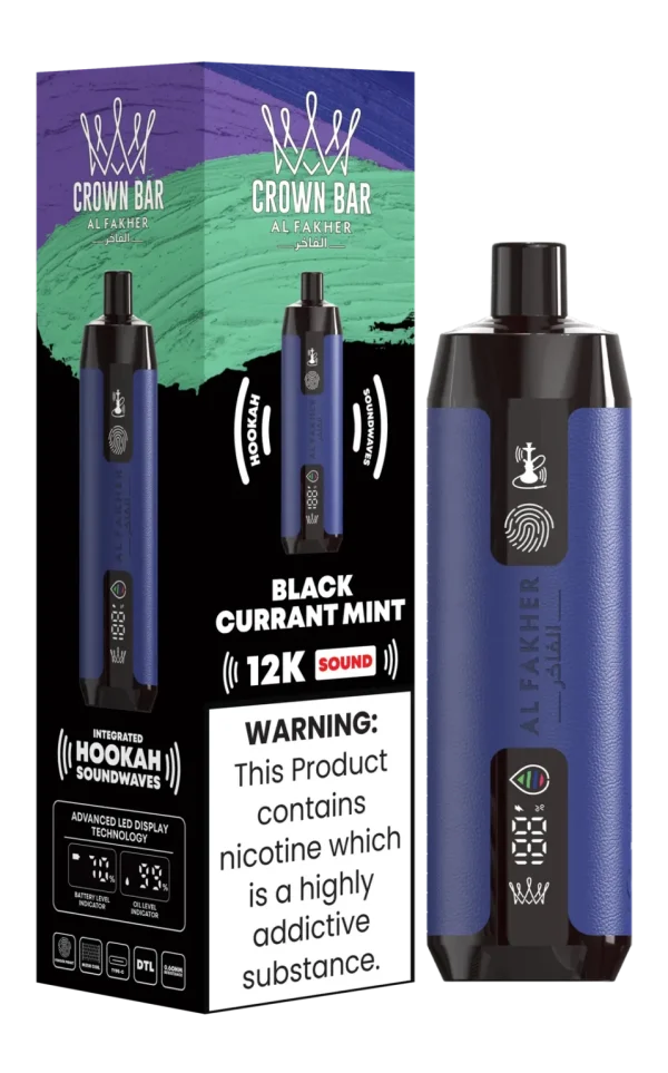 Al Fakher Crown Bar 12K Sound - Blackcurrant Mint Disposable Vape