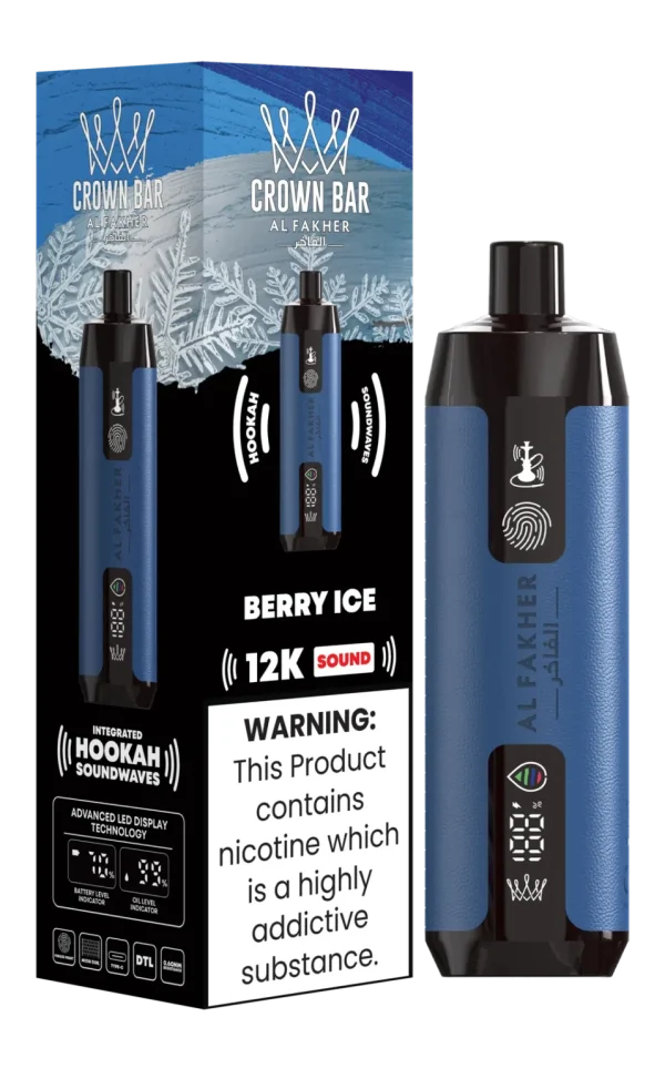 Al Fakher Crown Bar 12K Sound - Berry Ice Disposable Vape