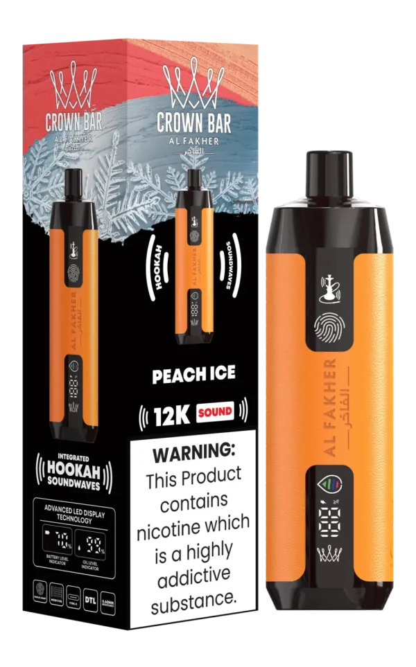 Al Fakher Crown Bar 12K Sound - Peach Ice Disposable Vape