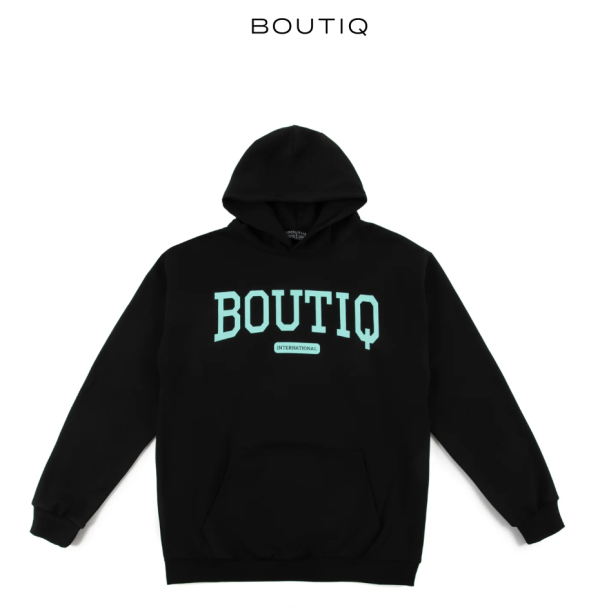 Boutiq Merch Hoodie College Black - Boutiq Wears