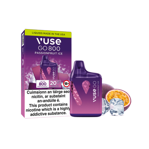 Vuse GO 800 Passionfruit Ice Disposable Vape