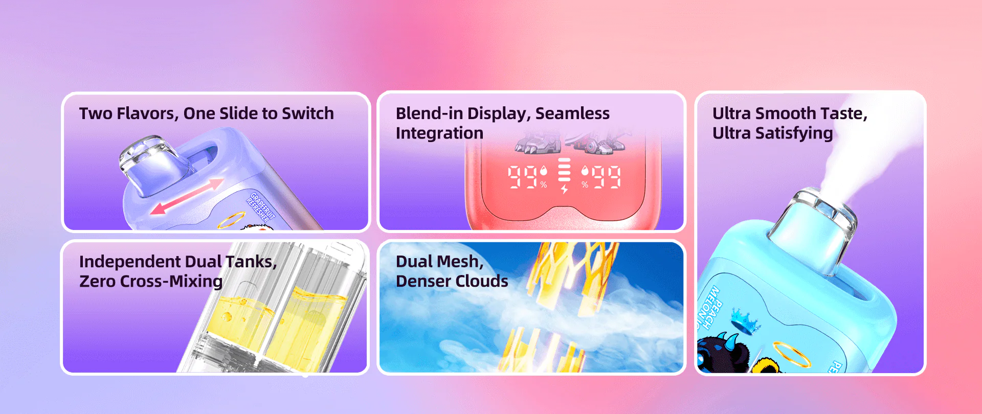 Buy PANDA TWINS Two Flavors in One Device.Switch Anytime - Image 22
